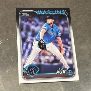 Topps Marlins Card with Blue Jersey